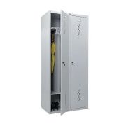 Двухсекционный металлический шкаф для одежды LS-21-80D
