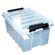 Ящик 335х220х155 мм с крышкой и клипсами (прозрачный) (Артикул: Rox Box 8)